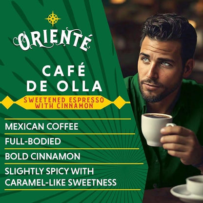 Oriente Dark Roast Instant Coffee, 40 ct, Sweetened Espresso – 100% Arabica Coffee, Instant Hot or Iced Coffee - Just add water