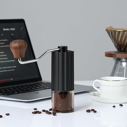 Portable Manual Coffee Grinder, Mini Coffee Grinder Capacity 25g with CNC Stainless Steel Burr, Internal Adjustable Setting, Fit for Espresso, Pour Over, Travel, Camping and Home