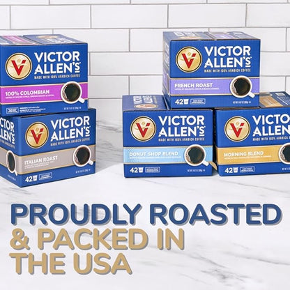 Victor Allen's Coffee Decaf Donut Shop Blend, Medium Roast, 200 Count, Single Serve Coffee Pods for Keurig K-Cup Brewers