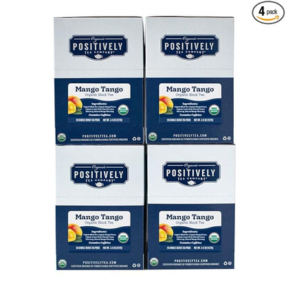 Organic Positively Tea Company, Mango Tango Black Tea, K-Cup Compatible, 96 Pods