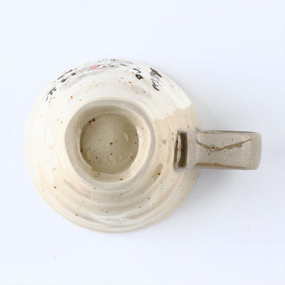 Rabbit Mug Set of 2, Japanese Cute Cups, 8.8 oz Handmade Ceramic Coffee Mug