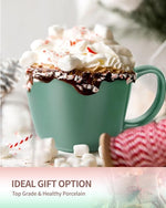 Load image into Gallery viewer, Ceramic Mugs 18oz,Large Ceramic Coffee for Men, Women, Dad, Mom, Modern Coffee Mugs With Handle For Cereal,Juice,Soup,Tea. (1Pack, lightgreen)