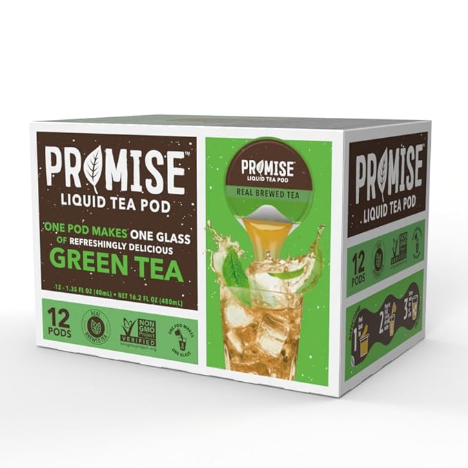Promise Tea by Java House - Cold-Brewed Tea Concentrate Pods - Ethically Sourced - Green Tea - Pack of 12
