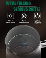Load image into Gallery viewer, Huogary Milk Frother, Milk Steamer for Milk Foam &amp; Hot Milk(4.5oz/10.5oz), Electric Milk Frother and Warmer for Homemade Coffee, 120V (white)