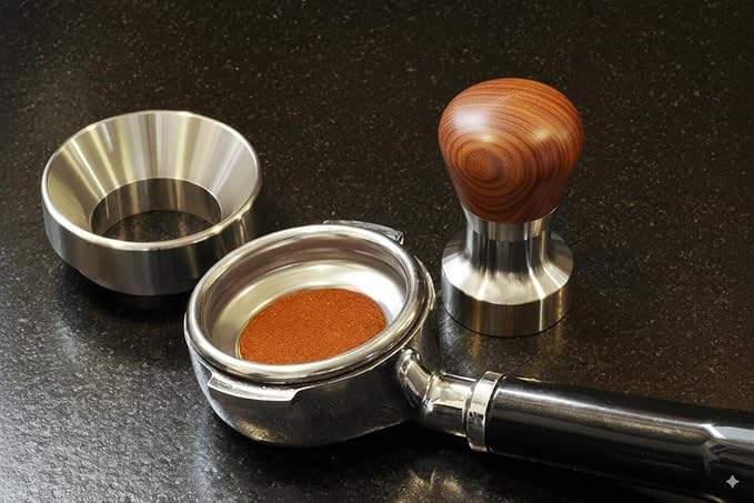 YOLOYO 41mm Espresso Tamper with Walnut Wood Handle and Premium Stainless Steel Base, 41mm Coffee Tamper Specially for La Marzocco 1 Cup 7g Single Basket and VST 7g Basket and Similar
