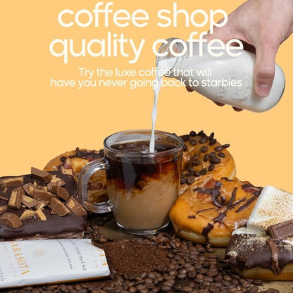 Sarasota Coffee Ground Packets | Gourmet Medium Roast Bulk Coffee Packs | Breakfast Blend | Low Acid Mold Free Singles Individual Pouches for 12 Cup | 1.75 Ounce Bags, 100 Count