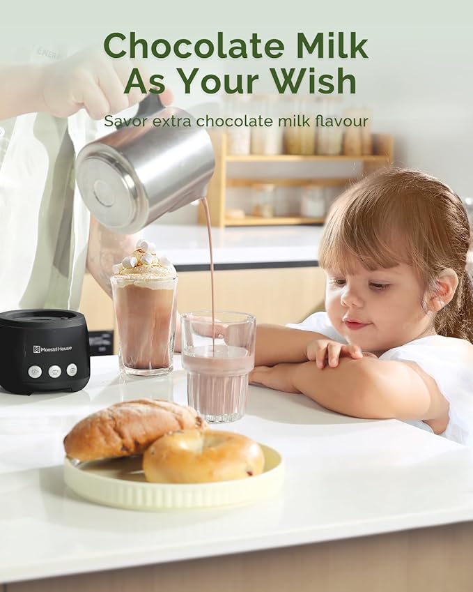 Maestri House Milk Frother, 4-in-1 Electric Milk Steamer and Frother, 16.9OZ 600W Smart Touch Control Hot and Cold Foam Maker, Memory Function for Latte, Cappuccinos, Warm Milk, Hot Chocolate Milk