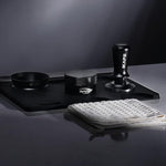 Load image into Gallery viewer, IKAPE 58MM Espresso Tamper Kit Black 6 IN 1, Coffee Tamper Set Including Tamper, Distributor, Magnetic Dosing Funnel, Silicone Mat, Puck Screen, and Cleaning Towel