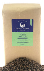 Load image into Gallery viewer, River Moon Coffee, Kona Coffee Whole Bean, Medium Roast, 5 lbs, Kona Waves Hawaiian Blend, Sustainably Farmed, 100% Arabica