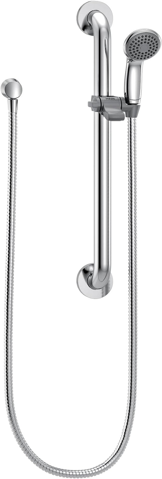 Moen 52224GBM15 Commercial 24-Inch Slide Bar/Grab Bar Hand Shower System 1.5 gpm, Chrome