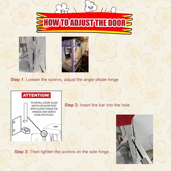 Vintage Popcorn Machine with Cart, 12oz Popper Stainless-Steel Kettle & Warming Light, Makes Up to 60 Cups, Ideal for Family Gatherings, Movie Theaters & Amusement Parks, Red&Gold