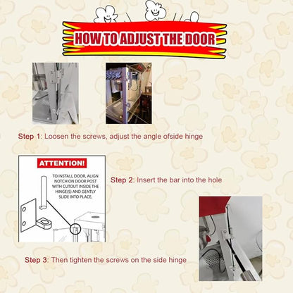 Vintage Popcorn Machine with Cart, 12oz Popper Stainless-Steel Kettle & Warming Light, Makes Up to 60 Cups, Ideal for Family Gatherings, Movie Theaters & Amusement Parks, Red&Gold