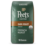 Load image into Gallery viewer, Peet's Coffee, USDA Organic Dark Roast Ground Coffee - French Roast 18 Ounce Bag