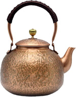 Load image into Gallery viewer, YJX Copper Tea Kettle For Stovetop, Japanese Style Non-Coating Pure Copper Teapot with Stainless Steel Infuser For Loose Tea, Large and Solid Tea Pot For 3-7 Cups (2000ml)