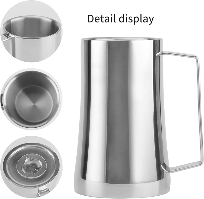 Stainless Steel Coffee Mug, Double Wall Tumbler with Handle, Insulated Tumbler with Beer Opener, Great Beer Gifts for Men (14 oz)