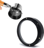 Load image into Gallery viewer, 1pc Espresso Dosing Funnel 51/53/58mm Coffee Dosing Ring Aluminum Espresso Distribution Coffee Tool For Home Coffee Bar Shop College Dorm Room Apartment Essential Coffee Accessories (53mm, Black)