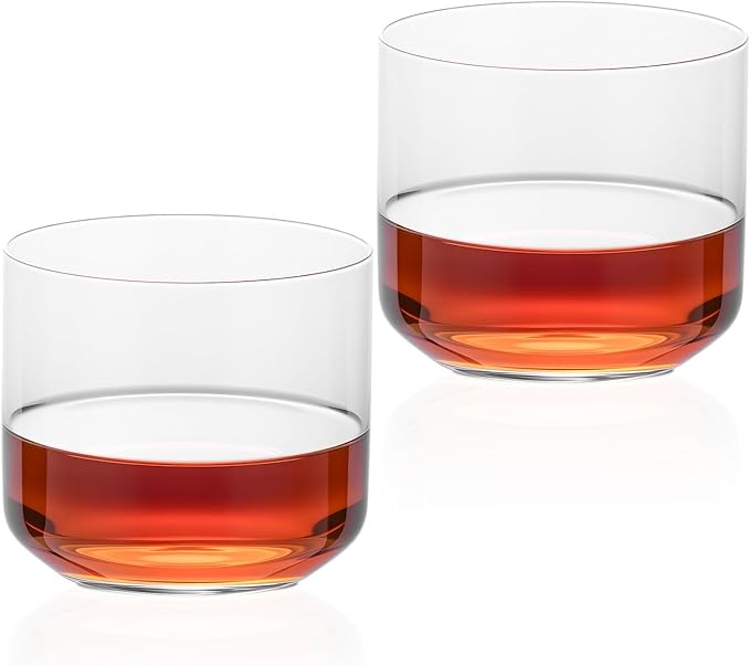 KAMMAK Large Thick Glass Tumbler, 11.12 oz (330 ml) Heavy Duty Cup with Delicate Rim & Stable Base, Seamless Modern Design for Beer, Juice, Iced Coffee & Daily Drinking