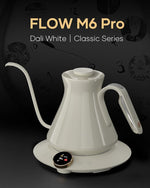 Load image into Gallery viewer, Cocinare FLOW M6 Pro Electric Gooseneck Kettle, ±0.5℉ Temperature Control for Pour-over Coffee &amp; Tea, Stainless Steel Interior, Quick Heating for Boiling Water (Dali White)