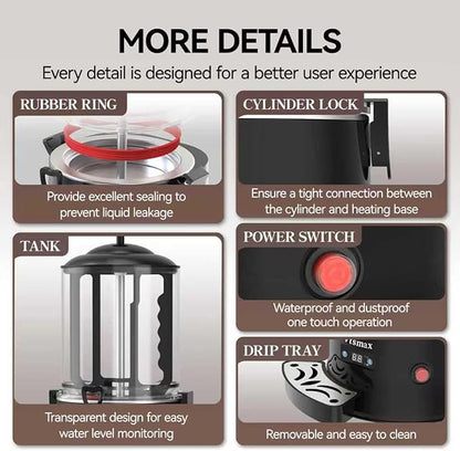 10L/2.6Gal Commercial Hot Chocolate Machine 86-194℉ Intelligent Temperature Control, Hot Beverage Dispenser Maker for Chocolate Drink, Cocoa, Milk, Coffee, Juice