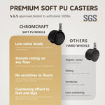 Load image into Gallery viewer, Chromcraft Set of 2 Chairs, Chairs with Soft Wheels for Kitchen Room