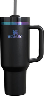 Load image into Gallery viewer, Stanley Quencher H2.0 Tumbler with Handle and Straw 40 oz | Flowstate 3-Position Lid | Cup Holder Compatible for Travel | Insulated Stainless Steel Cup | BPA-Free | Black Chroma