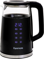 Load image into Gallery viewer, Kenmore Electric Kettle - 1.7 Liter Cordless Digital Chauffe-eau, Instant Pot Tea Kettle, Preset Temperature Control, Automatic Shut- Off, Cool Touch, Hot Water Boiling Heater, Black