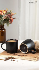 Load image into Gallery viewer, famiware Mercury Coffee Mugs 13 oz, Coffee Mugs Set of 6 with Handle, Cups for Latte, Hot Tea, Cappuccino, Mocha, Cocoa, Black