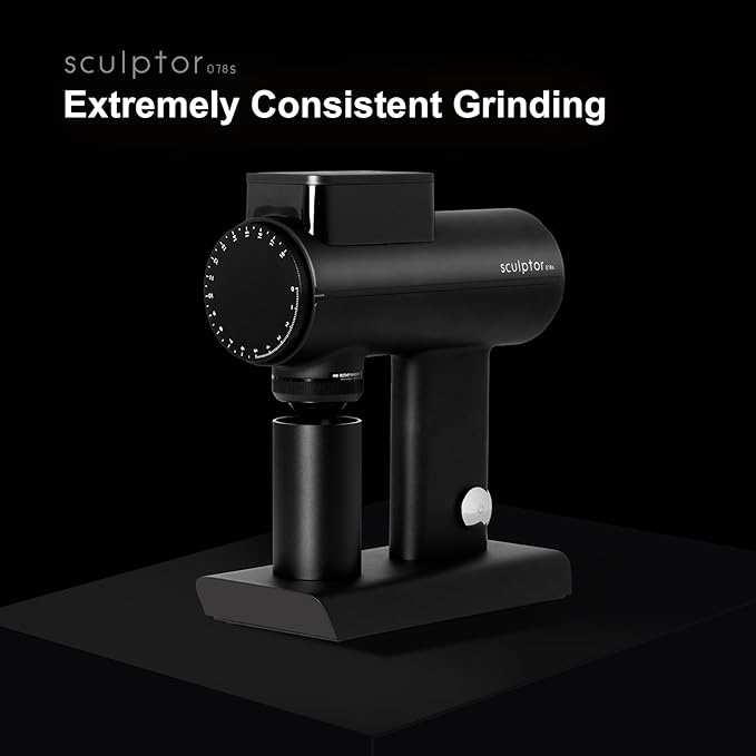 TIMEMORE Sculptor 078S Flat Burr Coffee Bean Grinder, Electric Espresso Grinder with Stepless Coarseness Adjustment, Suitable for Espresso, Pour over, French Press, Cold Brew - Black