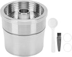 Load image into Gallery viewer, GOWENIC Stainless Steel Reusable Coffee Pod Kit, 304 Rustproof Refillable Capsule with Brush and Spoon for Coffee Machine, Home Office Cafe Use