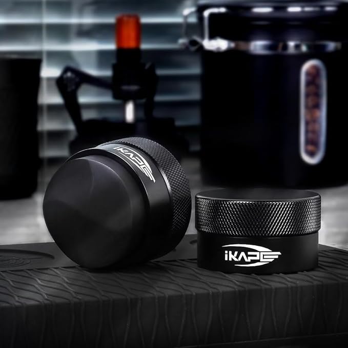IKAPE 58MM Coffee Distributor, Black Design of Bottom Propeller, Gravity Adaptive Espresso Distributor Fits All 58.35MM Espresso Portafilter, Compatible with 58.35MM Rancilio Bottomless Portafilter