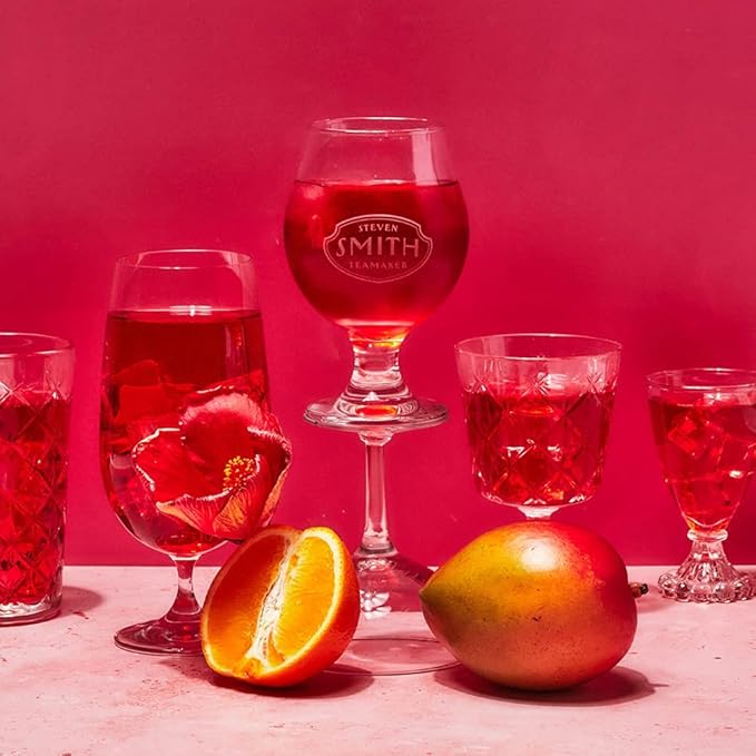 Steven Smith Teamaker Hibiscus Mango Iced Tea No. 42, Refreshing, Caffeine-Free, Sustainably Grown, Full Leaf Herbal Iced Tea, 10 Count, 1 Quart Sachets