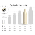 Load image into Gallery viewer, LARS NYSØM Stainless Steel Insulated Water Bottle 12oz 17oz 25oz 34oz 51oz | Insulated Thermo Flask for Hot and Cold Beverages | Leakproof Drinking Bottle (Carbon Black, 33.9oz)