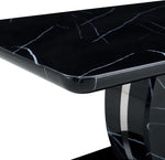 Load image into Gallery viewer, 43.3 Inch Faux Marble Coffee Table, Large Modern Coffee Tables for Living Room, Rectangular Center Table Tea Table Accent Furniture, Black Marble-Looking Desktop