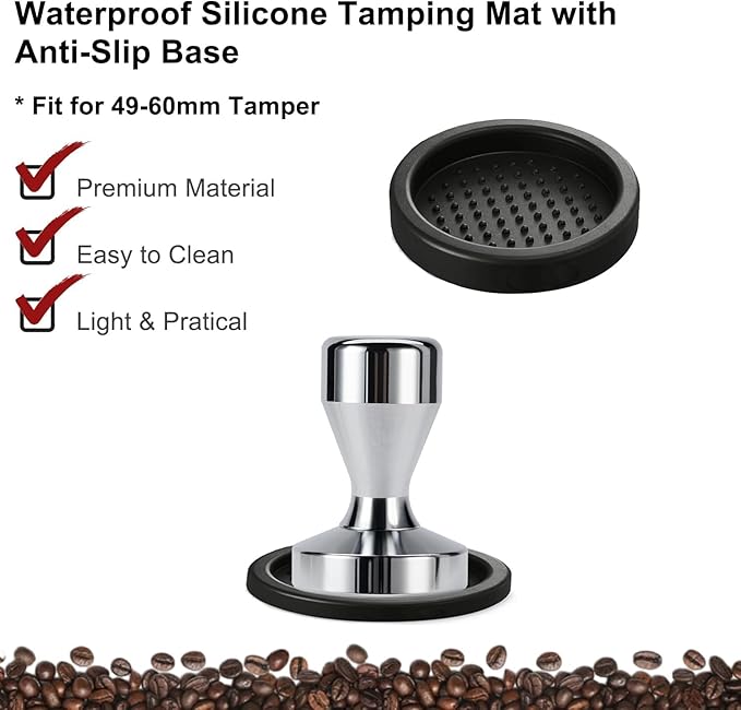Espresso Accessories Kit 51mm Tamper: Espresso Tamper Kit with 51mm Coffee Tamper, Puck Screen, Dosing Funnel, WDT Tool, Tamper Mat | Espresso Kit Fits Espresso Coffee Machines of 51mm Portafilters