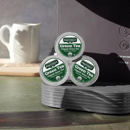 Organic Positively Tea Company, Organic Green Tea, K-Cup Compatible, 24 Pods