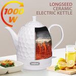 Load image into Gallery viewer, Ceramic Electric Kettle 1 Quarts, 1000W Hot Water Boiler, Automatic Shut-off, BPA-Free, Teapot Rapid Boil For Coffee &amp; Tea, Boil-Dry Protection, White Gooseneck
