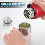 Load image into Gallery viewer, Insulated vacuum Thermo Bottle 1000ml/33.8oz with cup Stainless steel coffee bottles for hot and cold drink water flask.(Red,1000ml)