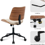 Load image into Gallery viewer, BV Home Office Chair No Arms with Wheels, Armless Small Desk Chair,Task Computer Office Desk Chair for Casual Office Small Space,Study Room,Reading Room(Beige)