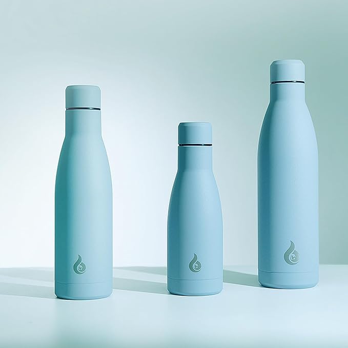 BJPKPK Insulated Water Bottle 17oz Stainless Steel Water Bottles Dishwasher Safe Metal Thermal Keep Cold and Hot,Sky Blue