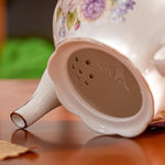 Load image into Gallery viewer, Flower Ceramic Teapot,22oz Porcelain Tea pot for Tea Coffee Milk for Office Home Men Women as Gift (Rose)