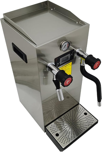 220V Stainless Steel Commercial Steam Boiling Water Frothing Machine 12L Milk Frother Electric Milk Foam Maker 2000W
