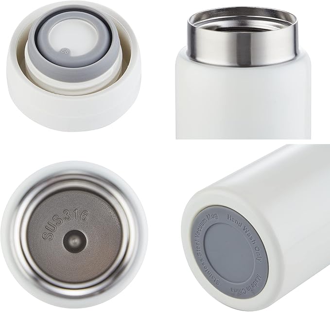 Mini Thermos Cute Water Bottle - 7 oz Tiny Insulated Vacuum 18/10 Stainless Steel Small Flask - Leak Proof & Spill Proof & Keeps Cold and Hot for Drink, Coffee, Tea - Rose Red