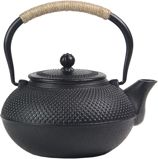 Big Cast Iron Teapot, Japanese Tetsubin Tea Kettle for Stovetop Safe, Cast Iron Teapot with Tea Strainer for Loose Tea and a Fully Enameled Interior (1500ml/50.7oz)