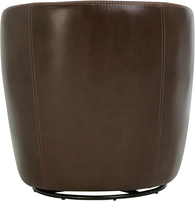 Parker Living Barolo - Vintage Brown 100% Italian Leather Swivel Club Chair