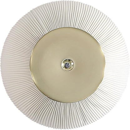 Manhattan Comfort Modern Anderson Coffee Table, 1.0 & 2.0 End Table, Upholstered in Cream Leatherette with Ceramic Faux Tabletop and Gold Metal Tabletop- Set of 3