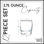 Load image into Gallery viewer, Vikko 2.75 Ounce Shot Glasses, Set of 12 Small Liquor and Spirit Glasses, Durable Tequila Bar Glasses For Alcohol and Espresso Shots, 12 Piece Shooter Glass Set