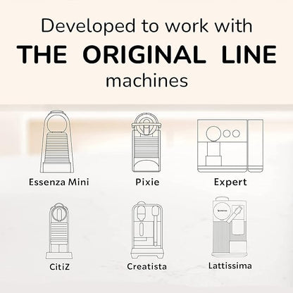 Lungo Variety Pack for Nespresso | 100 Test Winning Aluminum Capsules | 2 Smooth Italian Flavors ‘San Marino’ and ‘Colombia’ | 100% Nespresso Compatible Pods