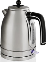 Load image into Gallery viewer, OVENTE 1.7L Electric Kettle, 1500W Fast Boiling Water Heater for Coffee or Tea with Stainless Steel BPA-Free and Cordless Body, Auto Shut-Off, Boil-Dry Protection and Removable Filter, Silver KS777S