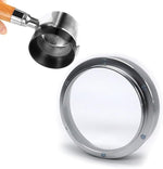 Load image into Gallery viewer, 1pc Espresso Dosing Funnel 51/53/58mm Coffee Dosing Ring Aluminum Espresso Distribution Coffee Tool for Home Coffee Bar Shop College Dorm Room Apartment Essential Coffee Accessories (58mm, Silvery)