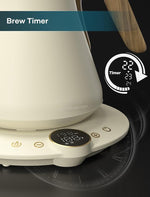 Load image into Gallery viewer, Electric Kettles, INTASTING Gooseneck Electric Kettle, ±1℉ Temperature Control, Stainless Steel Inner, Quick Heating, for Pour Over Coffee, Brew Tea, Boil Hot Water, 0.9L (Morandi White)